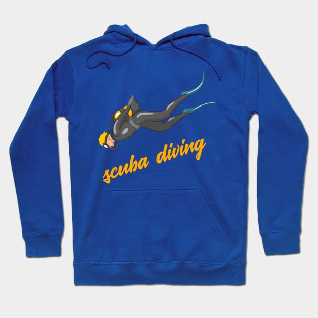 Scuba Diving Hoodie by vladocar